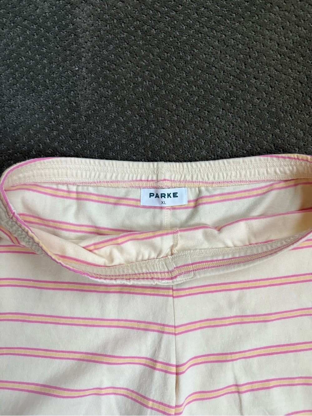 PARKE Summerland Pink & Yellow Cotton Shorts - Picture 2 of 3